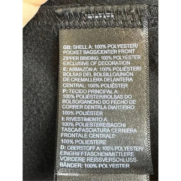 The North Face Mens Apex Fleece Full Zip Jacket XL Black Mock Neck Company Logo - Picture 11 of 14